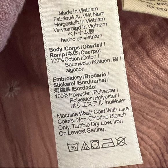 NWT Madewell Embroidered Lakeline Popover Shirt in Warm Thistle Size X-Small - Picture 7 of 9